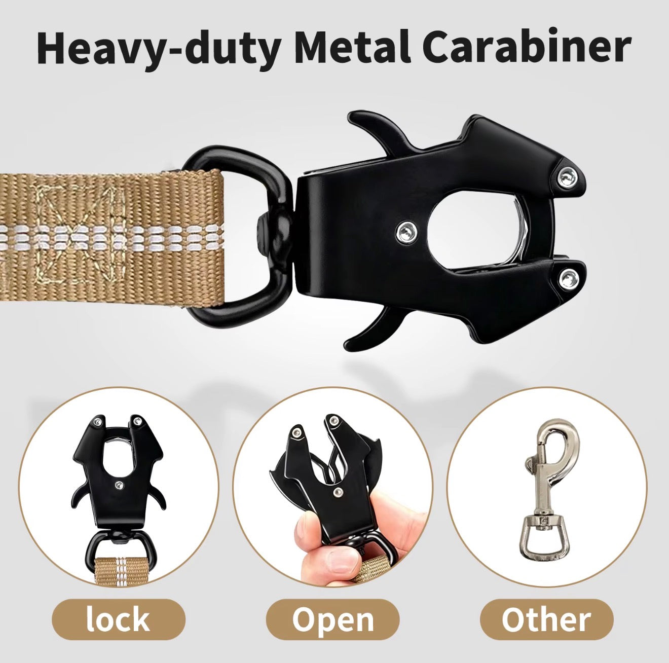 2-in-1 Bungee Dog Leash & Car Seat
Belt Zero Shock Absorbing Pet Leash with Reflective Threads for Travel & Walking