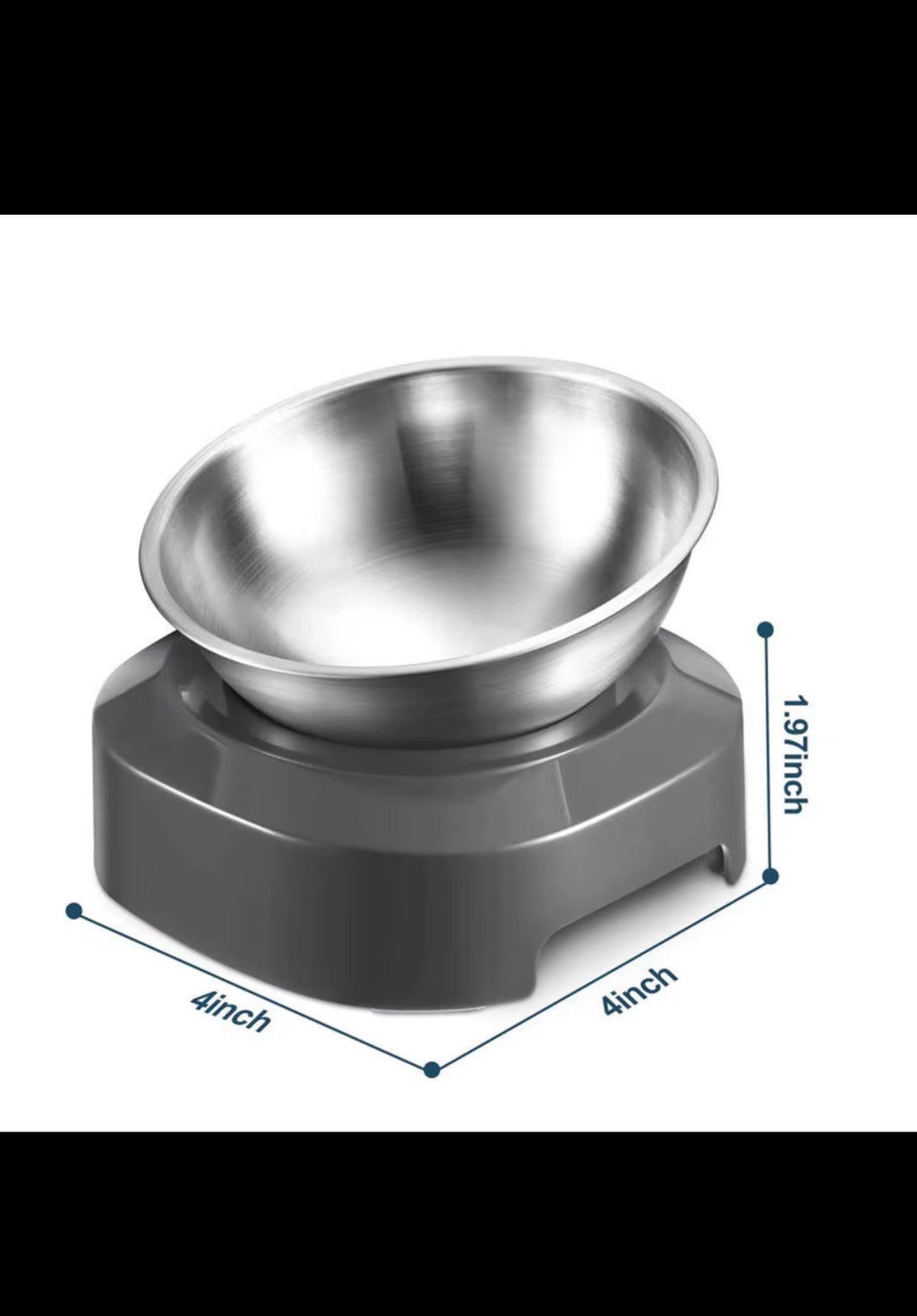 Double Design Stainless Steel Non-
slip Pet Bowls & Feeders Neck Care Dog Cat Water Food
Elevated Bowls