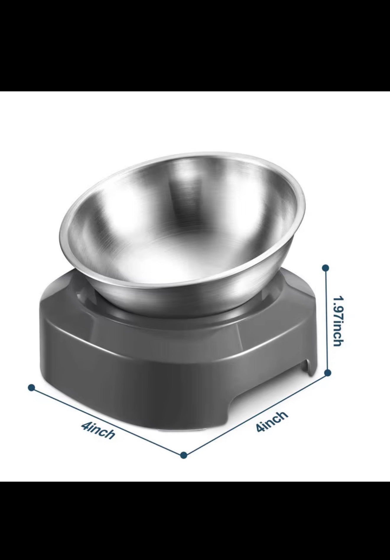 Double Design Stainless Steel Non-
slip Pet Bowls & Feeders Neck Care Dog Cat Water Food
Elevated Bowls