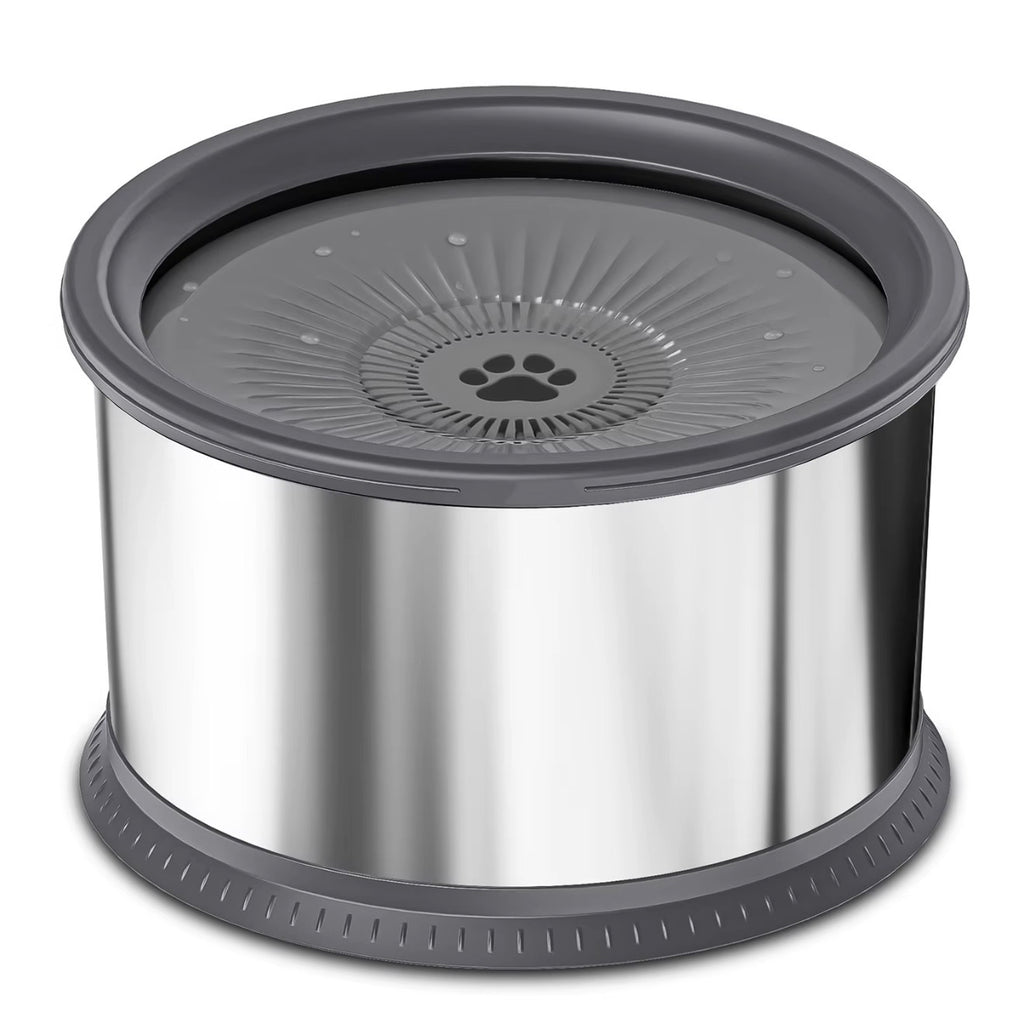 No Spill Slow Drinking Dog Water Bowl 6.5L Large Capacity Stainless Steel Water Bowl with Anti Slip Mat for Large Dogs