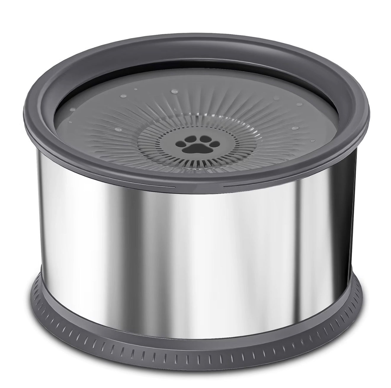 No Spill Slow Drinking Dog Water Bowl 6.5L Large Capacity Stainless Steel Water Bowl with Anti Slip Mat for Large Dogs